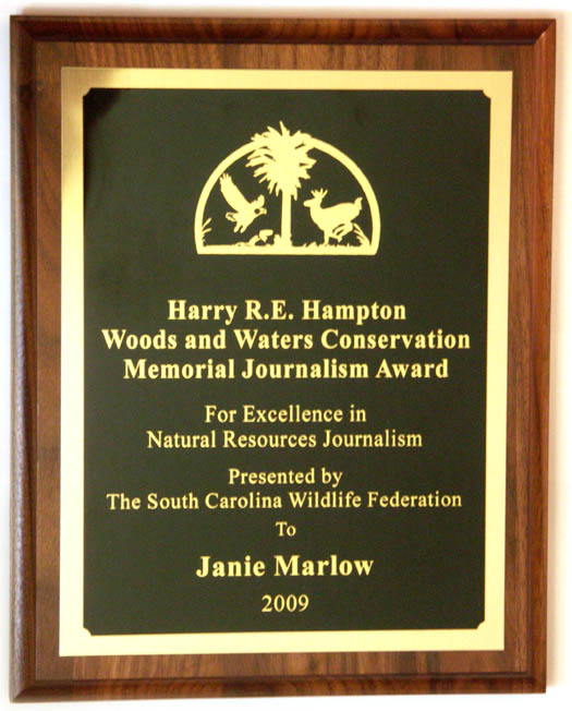 The SC Wildlife Federation Conservation Awards Program recognizes and encourages outstanding achievements in the conservation of South Carolina's natural resources and in the preservation and enhancement of the quality of our environment.